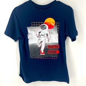 Wonder Nation XL(14-16)  Outta Here Space T-Shirts‎ In Navy/Orange
